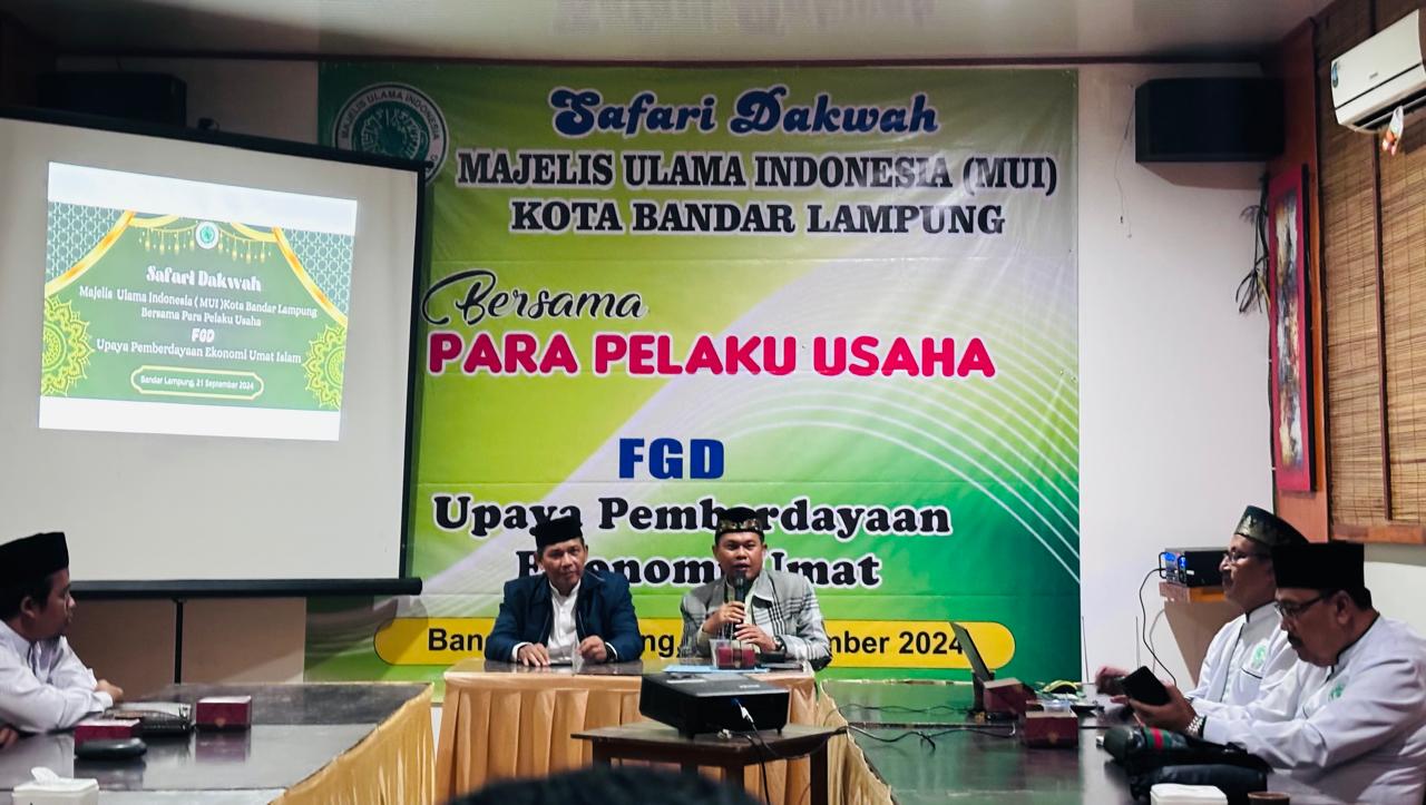MUI Kota Bandar Lampung Gelar FGD untuk Pemberdayaan Ekonomi Umat
