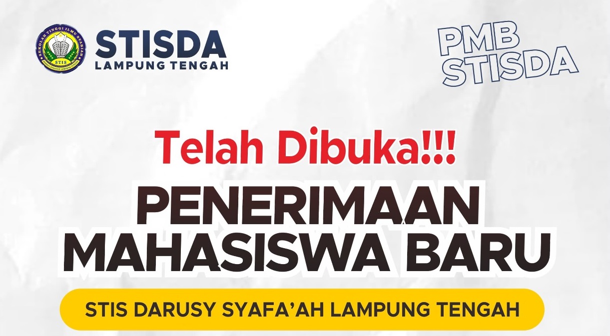 Gelombang 1 Telah Dibuka, STISDA Lampung Tengah Siap Terima Mahasiswa Baru TA 2025 / 2026