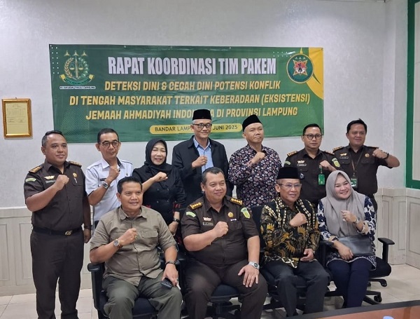 Kejati Lampung Gelar Rapat Tim PAKEM Bahas Keberadaan JAI di Provinsi Lampung