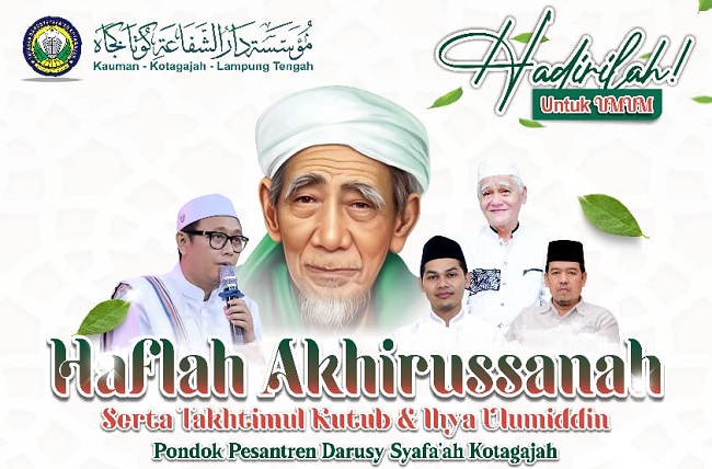 Hari ini, Ponpes Darusy Syafa’ah Kotagajah Gelar Haflah Akhirussanah dan Haul ke 6 KH Maimoen Zubair