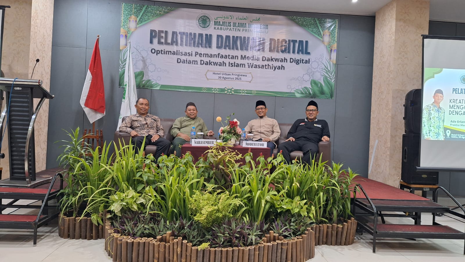 Dorong Optimalisasi Media dalam Dakwah Islam Wasathiyah, MUI Pringsewu Gelar Pelatihan Dakwah Digital