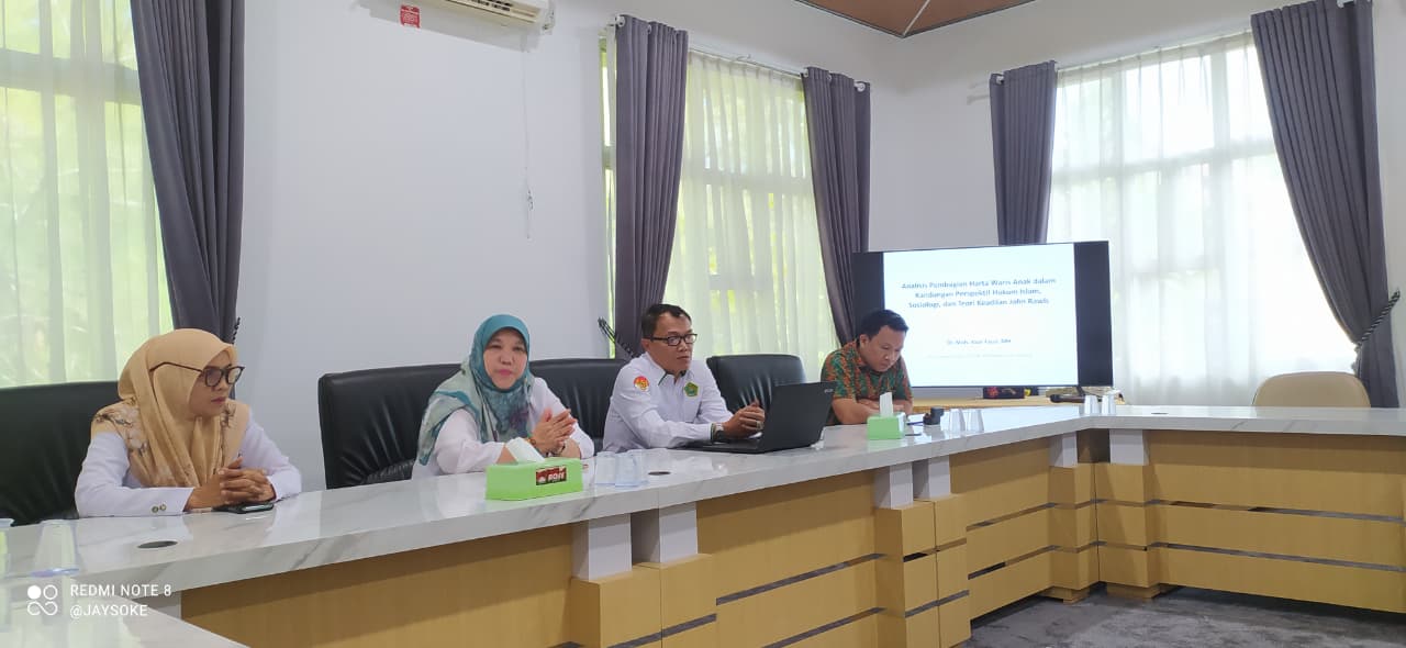 Fakultas Syari’ah UIN Raden Intan Gelar Diskusi Seri ke-9: Bedah Waris Anak dalam Kandungan dari Perspektif Hukum Islam hingga Teori John Rawls