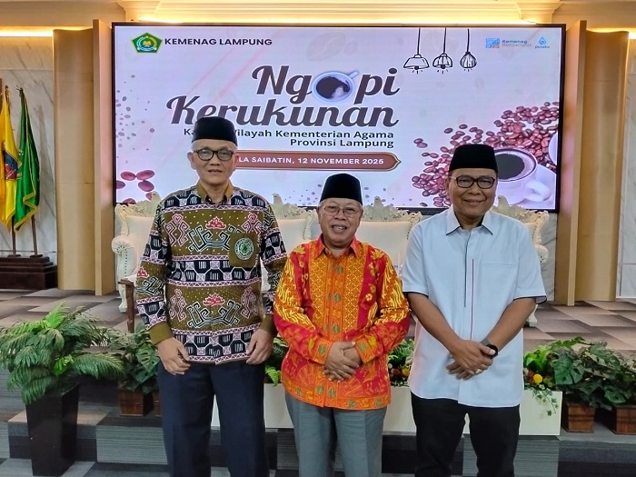Ngopi Kerukunan Kanwil Kemenag Lampung: Tokoh Agama dan Akademisi Ajak Masyarakat Bijak Bermedsos