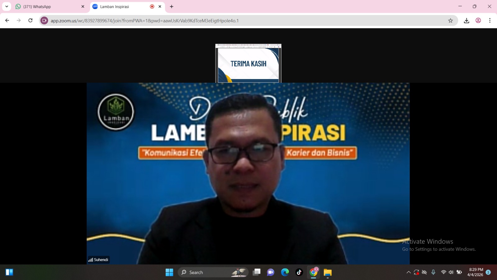 Diskusi Lamban Inspirasi Seri 2 Bahas Tuntas Komunikasi Efektif sebagai Kunci Sukses Karier dan Bisnis