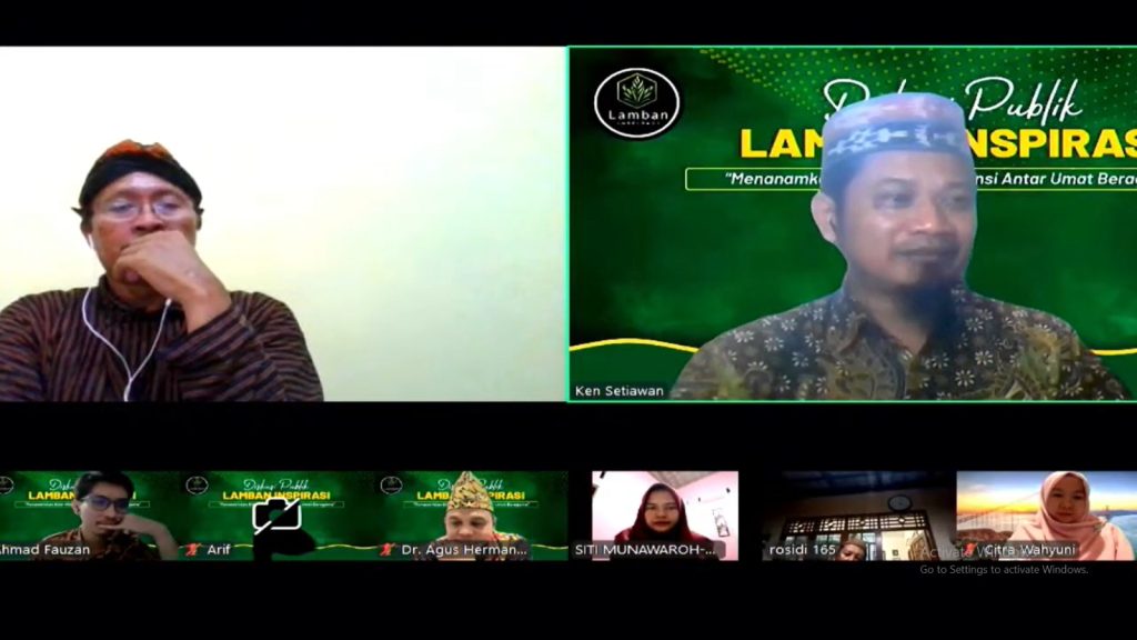Diskusi Publik “Lamban Inspirasi” Seri 3 Merawat Harmoni dalam Keberagaman melalui Penanaman Nilai Toleransi Antar Umat Beragama